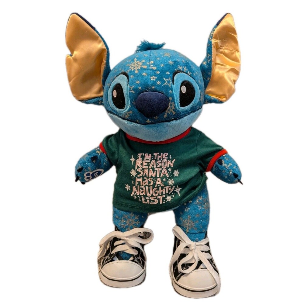 Build A Bear Stitch 17” Disney Aloha Christmas Snowflake BAB w/Shirt & Shoes EUC
